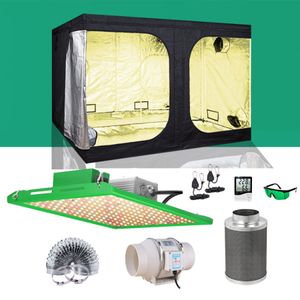 Dimmbare LED-Wachstumslichter, Grow-Box-Kit, Grow-Zelt, komplettes Kit mit Kohlefilter-Lüfter für Pflanzen, wachsen, Innenlampen