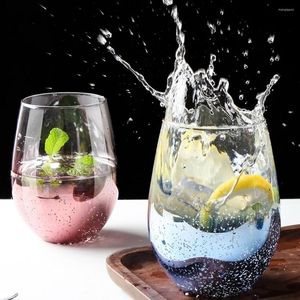 Copos de vinho 600 ml insanche o céu de vidro de vidro garrafa de água doméstica grande copo de leite suco de leite caça de smoothie de cerveja