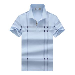 Burbrerys Designer europejska stacja casual koszulka polo męska klasyczna jednokolorowa TB wyszywane litery lato B koszulka z krótkim rękawem męska #01