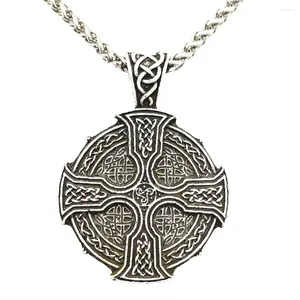 Kedjor nostalgi knop irländska kors amulet religiös hänge triskele triquetra symbol kvinnor goth halsband