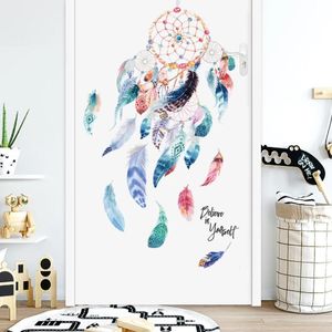 Window Stickers Wall Art Mural Bedroom Kids Room Nursery Home Decor Dream Catcher Feathers Decals Colorful Sticker Removable Peel And Stick