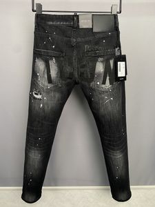 DSQ PHANTOM TURTLE Men's Jeans Classic Fashion Man Jeans Hip Hop Rock Moto Mens Casual Design Ripped Jeans Distressed Skinny Denim Biker Jeans 61275