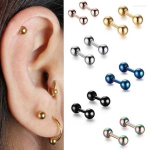 Stud Earrings 1 Set Different Types Shape Unisex Black Color Stainless Steel Piercing Earring For Women Men Punk Gothic Barbell