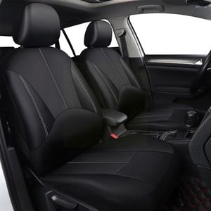 Autositzbezüge 4/9 Stück schwarzes Leder Vollkopfstützenbezug Kissenrücken Wasserdicht Styling Innenschutz Pa A3s7