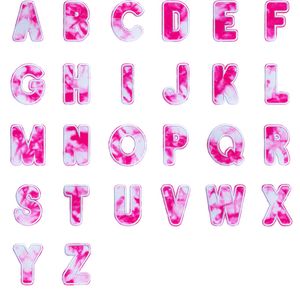 Iron on Letters for Clothing Sewing Notion Tie Dye Embroidered Alphabet A-Z Patches DIY T Shirt Hat Backpack Art Crafts