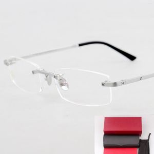 Óculos de sol quadros cardi masculino moda óculos de prescrição quadro 0087 feminino sem moldura casual leitura de computador personalizado
