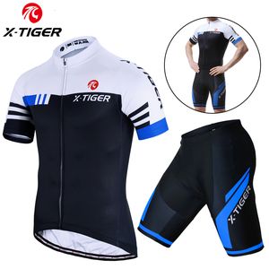 Rowerowe setki koszulki X-Tiger Jersey Zestaw Męski zestaw rowerowy Summer Outdoor Sport rowerowe Ubranie Oddychane ubrania rowerowe MTB Rowerowe garnitur 230313