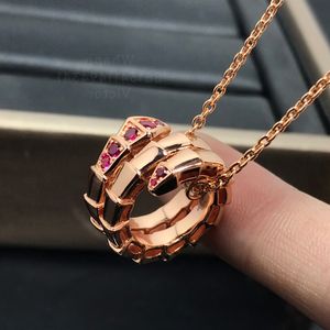BUIGARI Serpentine Pendant Series designer necklace for woman gemstone T0P quality Gold plated 18K classic style fashion luxury jewelry anniversary gift 025