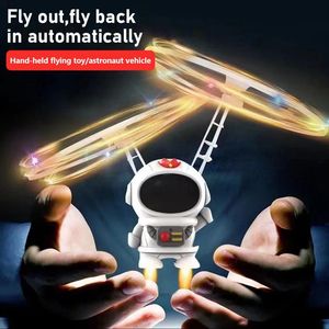 Flying Robot Astronaut Novelty Kids Toys Simulators Aircraft High-Tech Hand-Controlled Drone Interactive Dual Wing with Lights Outdoor Gift