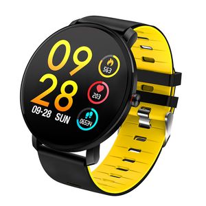 Touch screen completo orologi smart k9 frequenza cardiaca a pressione cardiaca monitoraggio del sonno cinturino ip68 messaggio impermeabile promemoria sport bracciale intelligente