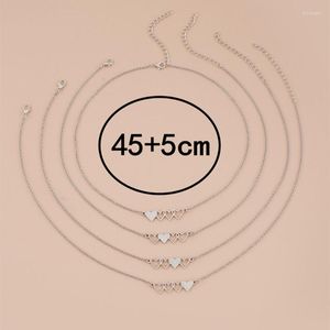 Pendant Necklaces N84D Sisters Set Matching Heart Pendants Necklace Long Distance Friendship Jewelry For Christmas/Birthday Gifts