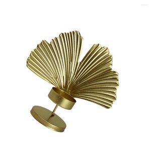 Candle Holders Candlestick Leaf Shape Holder Iron Welding Candleholder For Home Decor Black Type A