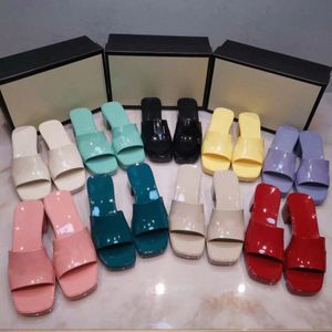 Luxury designer Women slippers High Heels Candy Colors Rubber Solid Jelly sandals Fashion Holiday beach Summer Slides slip-on ladise Sexy outdoor shoe v1HV#