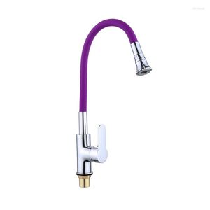 Kitchen Faucets Silica Gel Nose Any Direction Rotating Faucet Cold And Water Mixer Torneira Cozinha Single Handle Tap Brass