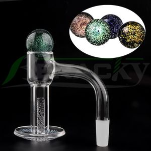 DHL Beracky Full Weld XL Terp Slurper Smoking Quartz Banger Abgeschrägte Kante 20 mmOD Heady Blender Nails mit Glaskappen und soliden Säulen für Glas-Wasserbong-Dab-Rig-Rohre