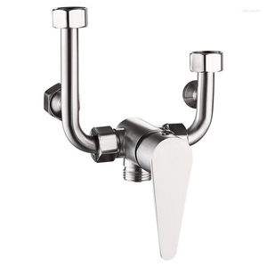 Bathroom Sink Faucets 304 Stainless Steel Electric Water Heater Mixing Valve Open Switch Cold And U-type Outlet Tap