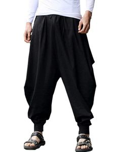 Mens Pants Mens Baggy Elastic Waist Hippie Boho Yoga Aladdin Harem Pants 230313