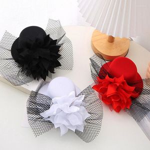 Headpieces barn fascinator hattar tea party clip girl huvudbonad kväll fancy klänning liten hattpografi rekvisita