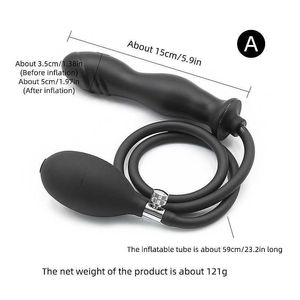 NXY Zabawki analne Wyjdź nadmuchiwane wtyczki rozszerzalne pompa dildo tyłek rozszerzający masaż prostaty odbyt Extender Dilatador dla dorosłych zabawki seksualne 1125