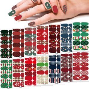 Nail Art Kits 3D Winter Aufkleber Aufkleber Weihnachtsmann Schneemann Niedliche Cartoon Weihnachtsschieber für Design Gel Maniküre Dekor