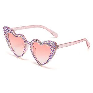 Солнцезащитные очки бренда Новое новое сердце набор Симпатичная кошка в форме сердца в форме сердца в форме сердца очки точка бриллиантовых бокалов