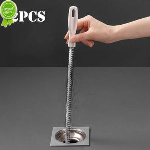 Ny 1/2st Super Long Pipe Dredging Brush Badrum Håravlopp Rengöring Borste Flexibel Drain Cleaner Clog Plug Hole Remover Tool