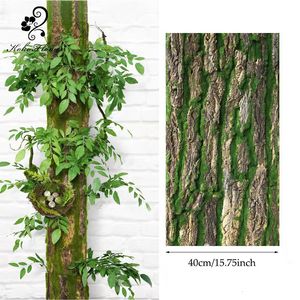 Decorative Flowers Wreaths Koko Flower Artificial Bark Reptile Cork Terrarium Background Wall Decor Home Room Shade Water Pipe Decoration Moss Fake Plant 230313