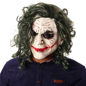 Party Masks Clown Cosplay Mask Men and Women Full Face Horror Ghost Hood Joker Headgear Heath Ledger Script Kill Role Play Masquerade Props 230313