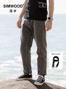 Men's Jeans Spring Loose Tapered Jeans Men 12 oz Washed Vintage Denim Trousers Plus Size Brand Clothing SM230007 230313