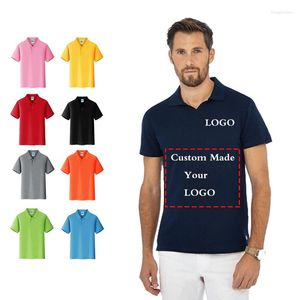 Camisetas masculinas sem logotipo Camisa de pólo dos homens Homens de lapela personalizada Impressão de manga curta