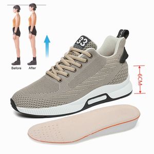 Dress Shoes YEINSHAARS Elevator Shoes Men Sneakers Heightening Shoes Height Increase Shoes Insoles 6CM Man Daily Life Height Increasing Shoe 230313