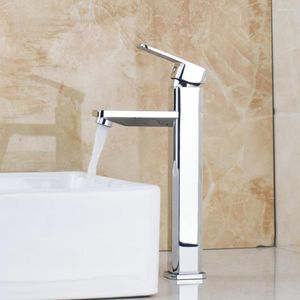 Bathroom Sink Faucets Hello 8356G Excellent Quality Basin Mixer Tap Brass Chrome Vessel Vanity Single Handle /Cold Water Faucet