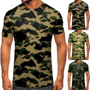 Men's T Shirts Tall Men's Men Fashion Spring Summer Casual Short Sleeve O Neck Camouflage Layering Tee For Lady Tunic Shirt