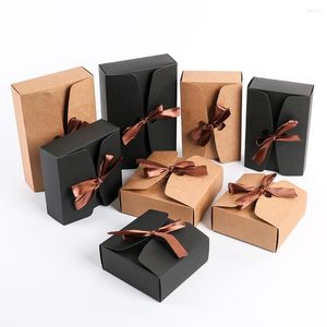 Gift Wrap Creative Package Decoration 30Pcs DIY With Ribbon Cake Candy Cookies Chocolate Kraft Boxes For Year Wedding Home Decor