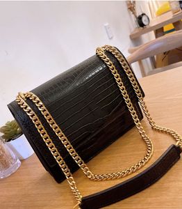Designer Tote Shoulder Bag Sunset Bag black alligator print crossbody bag Fashion all-in-one leather classic word mother-daughter purse