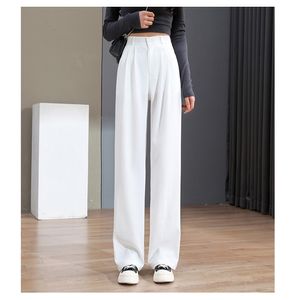 Women's Two Piece Pants Suit For Wide Leg Straight Pencil High Waisted Casual Office Lady Korean Style Y2K Trousers 230313