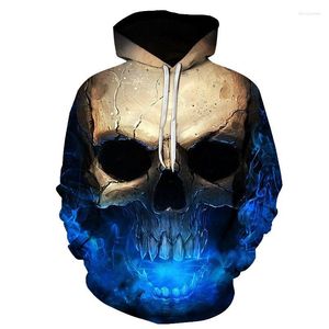 Men's Hoodies 2023 Skull Hoodie Hooded Sweatshirt Streetwear Style Pullover Sportswear