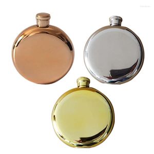 Hip Flasks Stainless Steel Liquor Vodka Pot Flask Alcohol Bottle Portable Square And Round Shape Small Cotnaienr