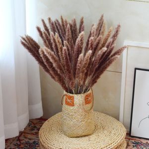 Decorative Flowers Wreaths Pampas Wedding Feather Flowers Bunch Pampas Grass Phragmites Dried Flowers Wedding Ramadan Decoration Boho Home Decor 230313