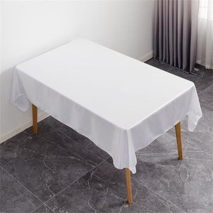 Table Cloth High-end El Banquet Wedding Scene Solid Color Rectangular Smooth Satin Tablecloth Party Christmas