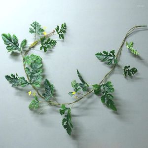 Decorative Flowers 1.9m Artificial Plant Vine Watermelon Green Wall