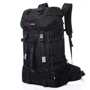 Zaino da 55 litri da viaggio per uomo, sport all'aria aperta, impermeabile, in tessuto Oxford, durevole, con serratura, arrampicata, trekking, borsa da trekking