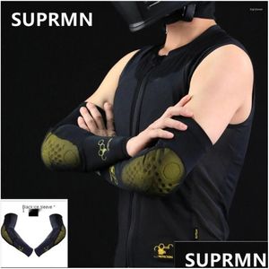 Motorcykel rustning sommaris Silk Antifall Elbow Pads Riding Breattable Protective Soles Sun Protection Gear Drop Delivery Mobiles DH3KR