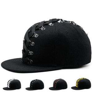 Cappellini con sfera XdanqinX Personality Trend Cappello da uomo a tesa piatta Hip Hop Novità Stile Punk Cappello da donna di marca di moda 2023 Coppia