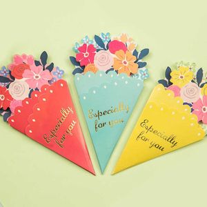 Geschenkkarten, 30 Stück, kreativer Blumenstrauß, Grußkarte, niedliche Mutter, Valentinstag, Urlaub, Hochzeitskarten Z0310