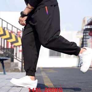 Mensbyxor Summer Spring Men Sweatpants Sport Pants Plus Size 10xl 14xl 15xl 160 kg byxor Elasticitet Överdimensionerade byxor 54 68 70 MFERLIER 230313