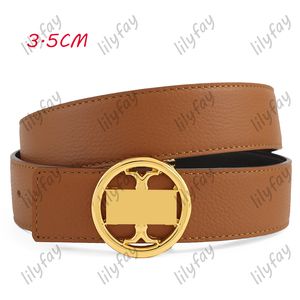 Womens Gold Loop Buckle T Belts Men Leather Belt Designer Belts For Women Luxury Brand Cintura Waistband Girdle Waistbands Width 2.5-3.5 New