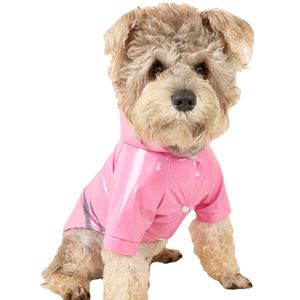 Haustier-Regenmantel, Hundebekleidung, Sommer, Outdoor, Welpen-Kapuzenpullover, Hunde, PU-Regenmantel, geeignet für wasserdichte Teddy-Pomeranian-Jacken