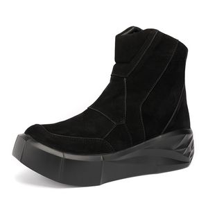 Retro Man Zip Boot подлинный кожаный матовой