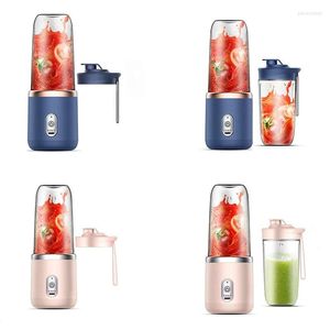 Juicers 400ml 휴대용 주스 블렌더 USB 충전 레몬 오렌지 과일 주스 컵 블루 A